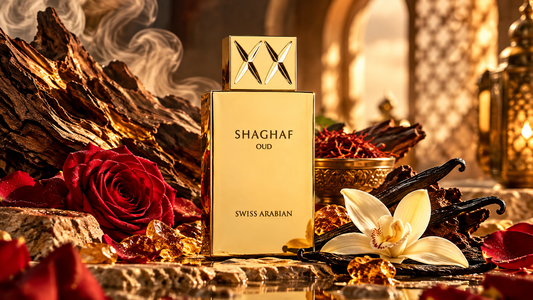 Perfume Shaghaf Oud entre Oud y Rosas